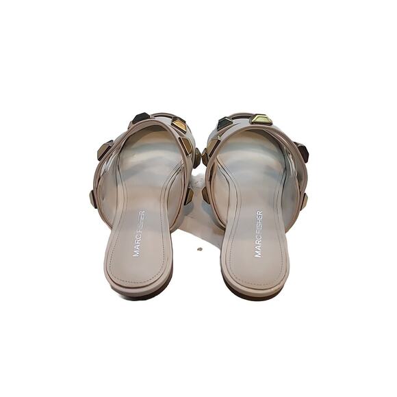 MARC FISHER Womens Ivory Studded Sharla Pointy Toe Slip On Mules 8 M - Picture 6 of 7